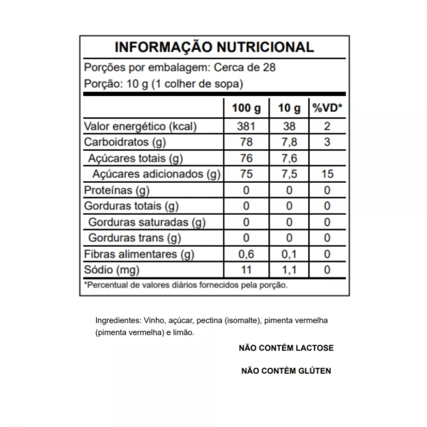 Geleia de Vinho Rosé com pimenta