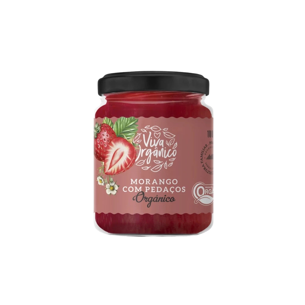 Geleia Orgânica de Morango com pedaços