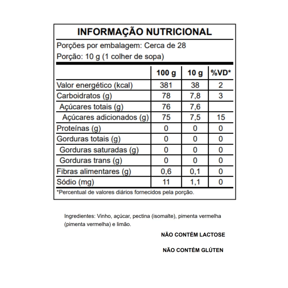 Geleia de Vinho Rosé com pimenta