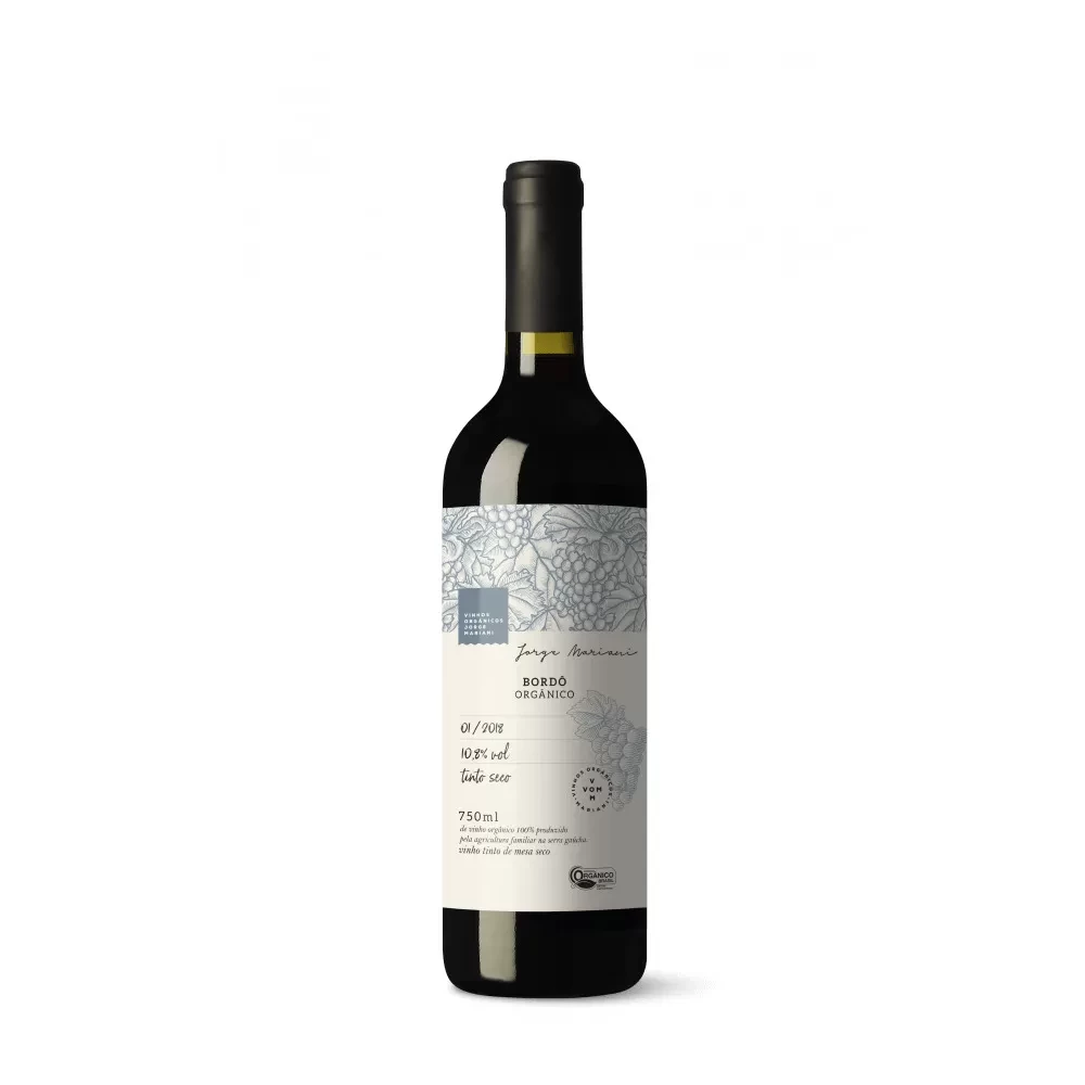 Vinho Tinto Bordô Seco Orgânico